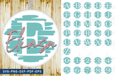 Distressed Alphabet Monogram Letters, Distressed Font SVG Designs, Keychain SVG Bundle, Family Name Sign SVG D2PUTRI Designs 