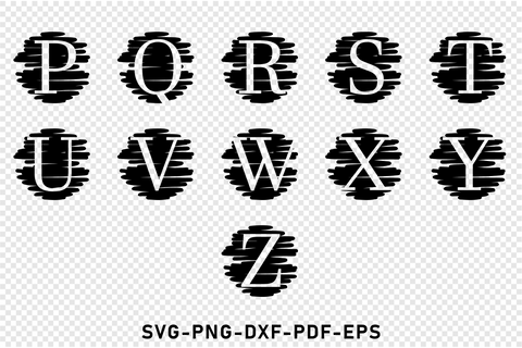 Distressed Alphabet Monogram Letters, Distressed Font SVG Designs, Keychain SVG Bundle, Family Name Sign SVG D2PUTRI Designs 