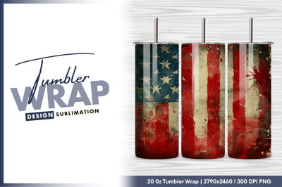 Distressed american flag tumbler png design Sublimation Regulrcrative 