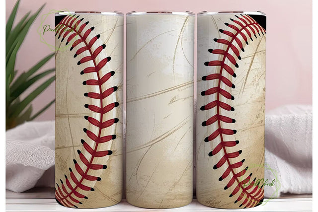 Distressed Baseball Stitches Tumbler Sublimation PixelChick 