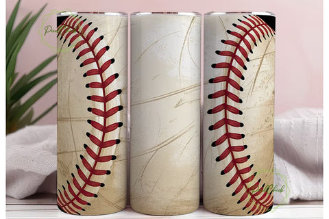 Distressed Baseball Stitches Tumbler Sublimation PixelChick 