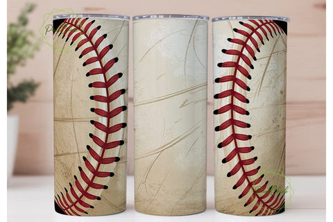 Distressed Baseball Stitches Tumbler Sublimation PixelChick 