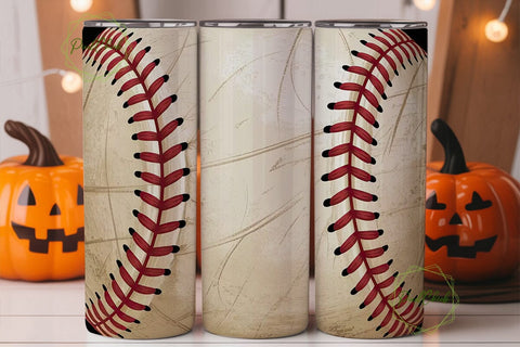 Distressed Baseball Stitches Tumbler Sublimation PixelChick 