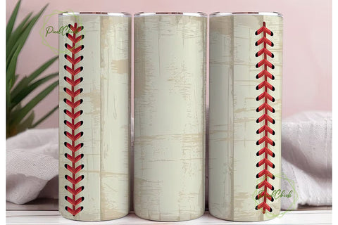 Distressed Baseball Stitches Tumbler Sublimation PixelChick 