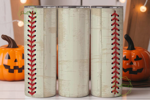 Distressed Baseball Stitches Tumbler Sublimation PixelChick 