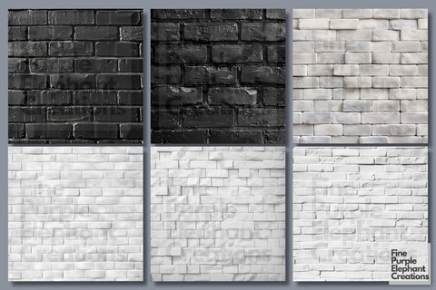 Distressed Brick Wall Texture Background Digital Pattern Fine Purple Elephant Creations 
