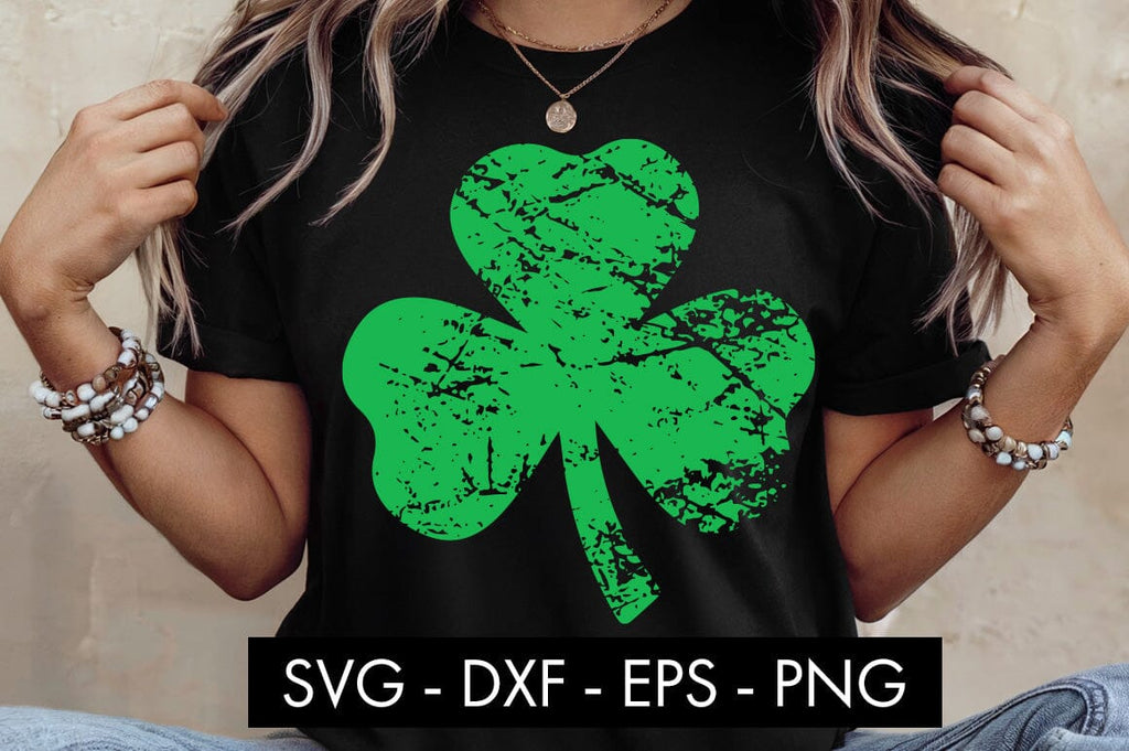 Distressed Clover SVG St. Patrick’s Day - So Fontsy