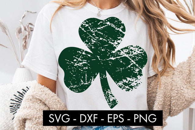 Distressed Clover SVG St. Patrick’s Day SVG Freeling Design House 
