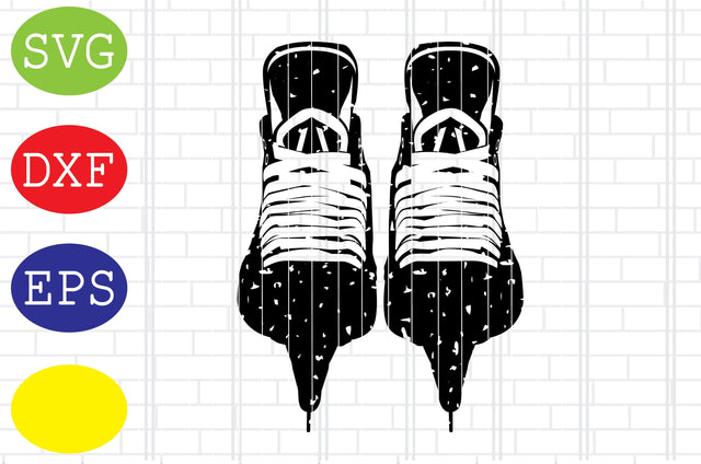 Distressed Hockey Ice Skates Svg, Ice Hockey Svg, Hockey SticksSvg, Winter Sport Svg, Jpg, Eps, Dxf Files SVG DigitalSvgFiles 