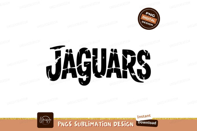 Distressed Jaguars Text Black Sublimation Png Sublimation Designangry 