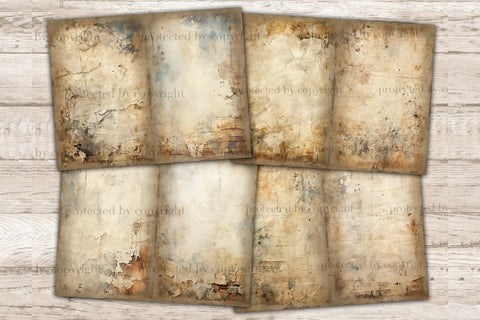 Distressed Junk Journal Pages | Blank Scrapbook Paper SVG GlamArtZhanna 