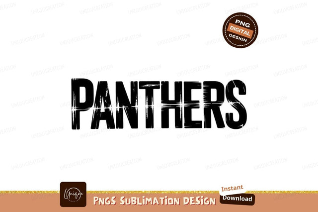 Distressed Panthers Text Black And White Design Sublimation Designangry 