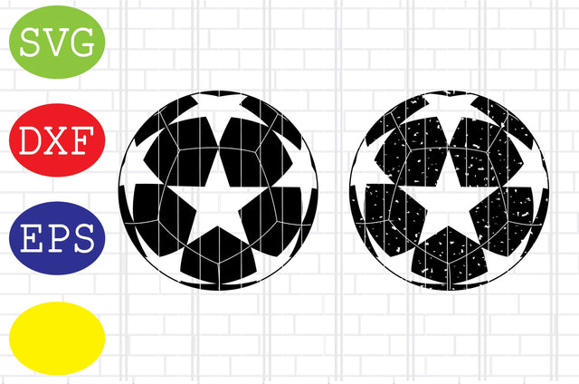 Distressed Soccer Ball, Sport Silhouette Svg, Ball Illustration Svg, Jpg, Eps, Dxf Files SVG DigitalSvgFiles 