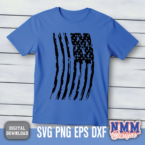 Distressed US Flag SVG Bundle - Patriotic PNG Files for Cricut, Silhouette Crafts, Vintage American Digital Clipart Set SVG NMMDesignsShop 