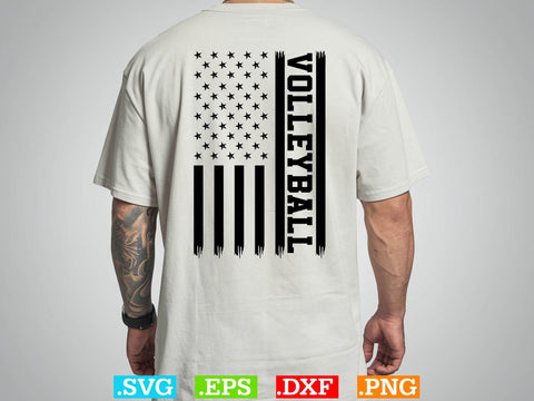 Distressed Volleyball Usa Flag Svg Svg , American flag Svg SVG Creativeart88 