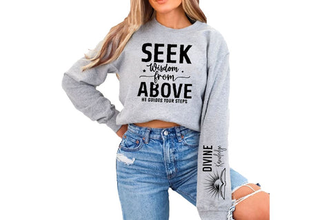 Divine Knowledge Sleeve SVG Design, Christian Sleeve SVG, Faith SVG Design, Jesus Sleeve SVG SVG Regulrcrative 