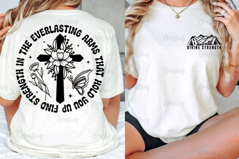 DIVINE STRENGTH Front and Back SVG T shirt Design SVG Designangry 