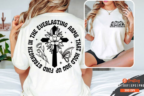 DIVINE STRENGTH Front and Back SVG T shirt Design SVG Designangry 