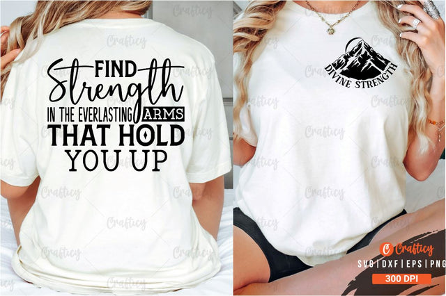 Divine strength Front and Back SVG T shirt Design SVG Designangry 
