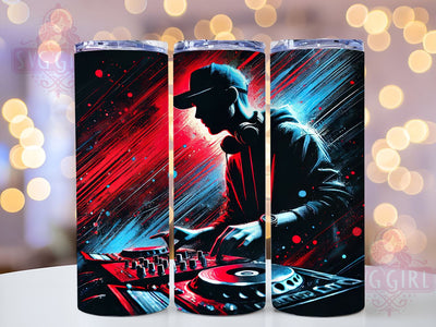 DJ Vector Art 20oz Music Lover Tumbler, Vector Art Cup, 20oz Drinkware, Music Lover Mug, DJ Gift, Party Tumbler, Sound Wave Design Sublimation SvggirlplusArt 