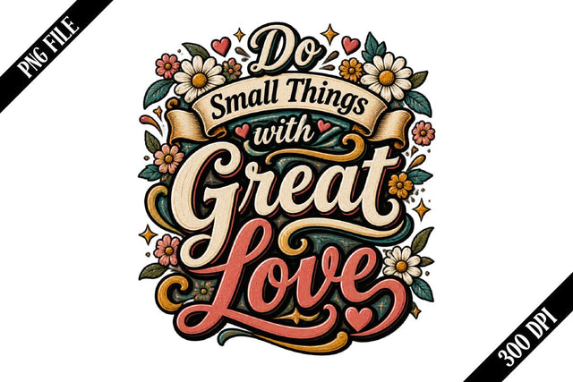 Do Small Things with Great Love PNG Designs Sublimation shah alam 