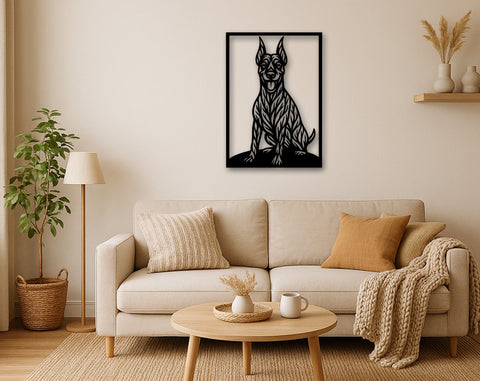 Doberman Laser SVG, Cute Dog Laser Cut, Pet Lover Design, Digital Download, Dog Art, Laser Engraving File SVG HappyDesignStudio 