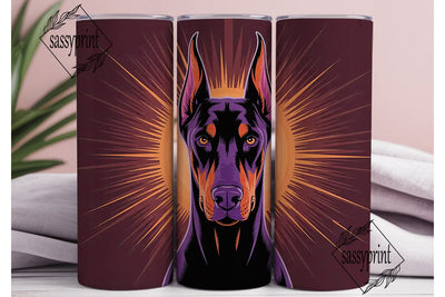 Doberman Splash 20oz Tumbler Wrap Sublimation sassyprint 