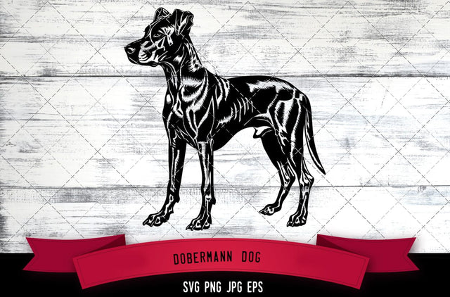 Dobermann Dog SVG, Dog SVG, Logo - Digital Download with Commercial License for Cricut, Silhouette, Scan N Cut Crafting SVG Loveleen Kaur 