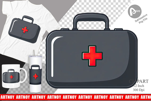 Doctor Bag Clipart Sublimation artnoy 