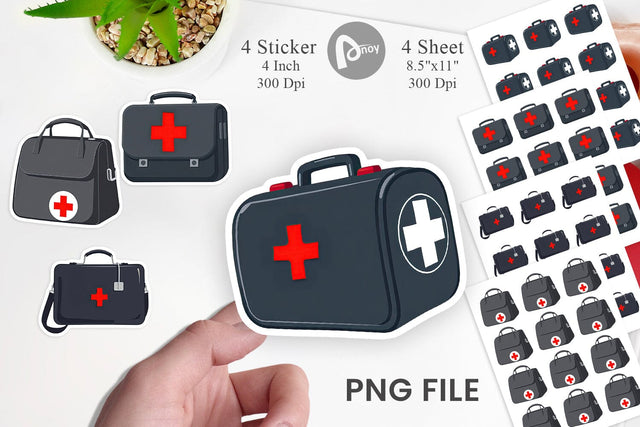 Doctor Bag Sticker Sublimation artnoy 