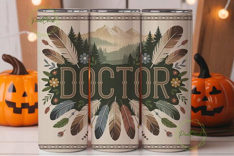 Doctor Boho 20oz Tumbler Wrap Sublimation PixelChick 