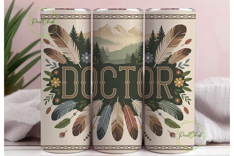 Doctor Boho 20oz Tumbler Wrap Sublimation PixelChick 