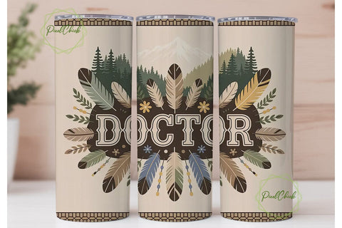Doctor Boho 20oz Tumbler Wrap Sublimation PixelChick 