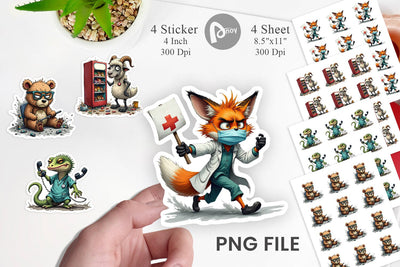 Doctor Chaos Critters Sticker Sublimation artnoy 