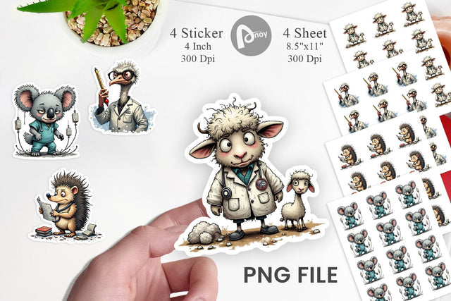 Doctor Chaos Critters Sticker Sublimation artnoy 