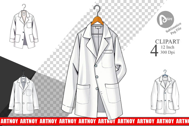 Doctor Coat Clipart Sublimation artnoy 