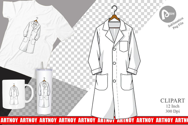 Doctor Coat Clipart Sublimation artnoy 