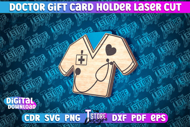 Doctor Gift Card Holder Laser Cut | Doctor Gift Design | CNC File SVG The T Store Design 