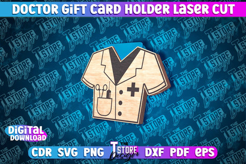 Doctor Gift Card Holder Laser Cut | Doctor Gift Design | CNC File SVG The T Store Design 