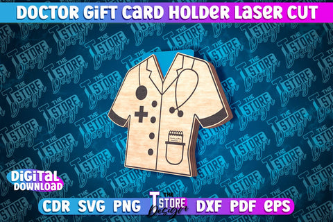 Doctor Gift Card Holder Laser Cut | Doctor Gift Design | CNC File SVG The T Store Design 