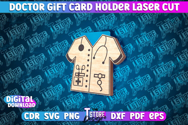 Doctor Gift Card Holder Laser Cut | Doctor Gift Design | CNC File SVG The T Store Design 