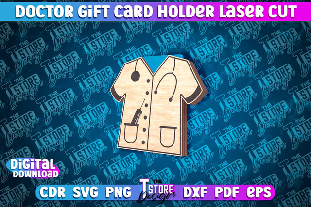 Doctor Gift Card Holder Laser Cut | Doctor Gift Design | CNC File SVG The T Store Design 
