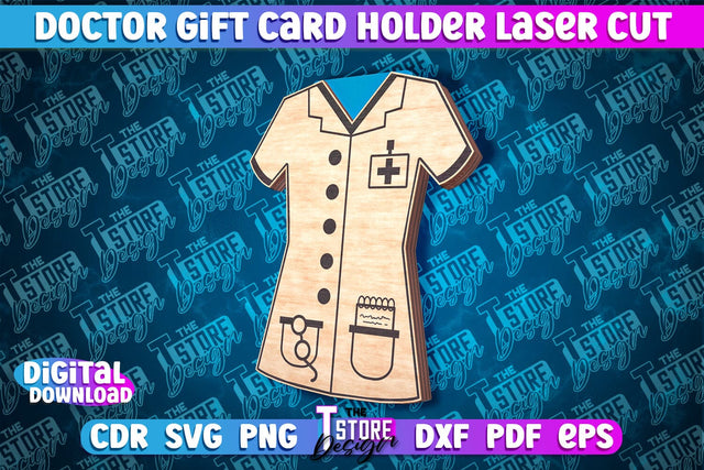 Doctor Gift Card Holder Laser Cut | Doctor Gift Design | CNC File SVG The T Store Design 