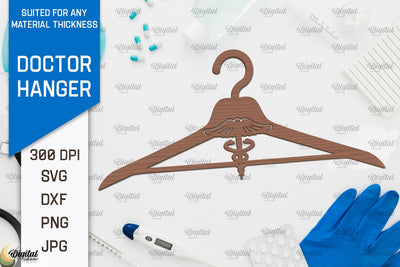 Doctor Hanger Laser Cut. Doctor Clothes Hanger SVG Design SVG Evgenyia Guschina 