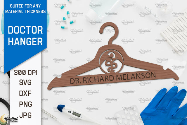 Doctor Hanger Laser Cut. Doctor Clothes Hanger SVG Design SVG Evgenyia Guschina 