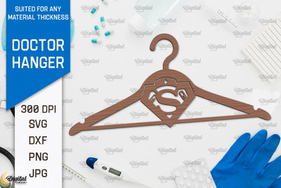Doctor Hanger Laser Cut. Doctor Clothes Hanger SVG Design SVG Evgenyia Guschina 