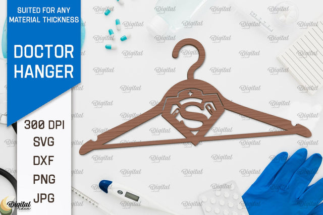 Doctor Hanger Laser Cut. Doctor Clothes Hanger SVG Design SVG Evgenyia Guschina 