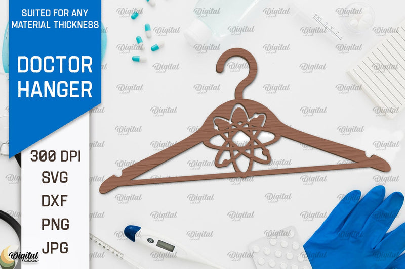 Doctor Hanger Laser Cut. Doctor Clothes Hanger SVG Design SVG Evgenyia Guschina 