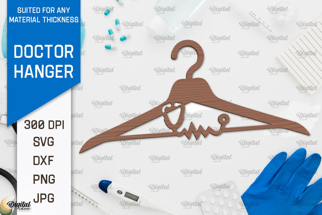 Doctor Hanger Laser Cut. Doctor Clothes Hanger SVG Design SVG Evgenyia Guschina 
