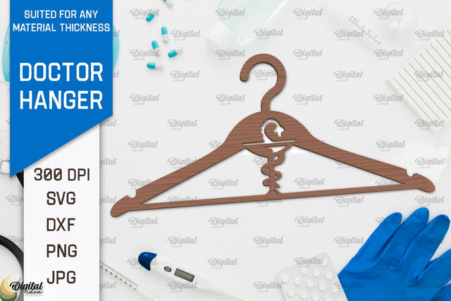 Doctor Hanger Laser Cut. Doctor Clothes Hanger SVG Design SVG Evgenyia Guschina 